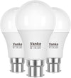 Bayonet LED Light Bulbs 100w Equivalent, Warm White 2700K Yellow Light, 1200LM, B22 LED Standard Bulb 13W, Energy Saving, Non-Dimmable, Pack of 3