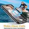 Self-Check Waterproof Phone Case for iPhone 13 Pro Max, Underwater Touchscreen Water Proof Dustproof Snowproof Diving Phone Case Built-in Screen Protector for Shower, Bike, Beach, Snorkeling