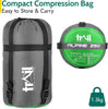 Trail Envelope Sleeping Bag With Snug Hood, Single Adult, 3 Season, Water-Resistant, Lightweight With Compact Bag, Outdoor, Camping, 250g Insulated Filling