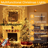 Outdoor Christmas Tree Lights - 80m 800 LED Fairy Light Christmas Decorations White Waterproof String Lights Mains Powered Plug in with Remote/Timer 8 Modes for Outside/Garden/Indoor/Window