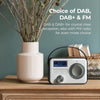 DAB Radio Portable, Bluetooth Speaker, DAB Plus/DAB Radio, FM Radio, Mains Powered or Battery Powered, Portable Bluetooth Speaker, USB Charging for 10 Hours Playback