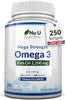 Omega 3 2200mg & Vitamin D3 2000IU - 250 Softgel Capsules - 720mg EPA & 480mg DHA per Serving - from Sustainable Wild Caught Fish - High Strength 1100mg Fish Oil per Capsule -