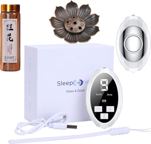 Calm Carry Sleep Aid Device with Incense Stick and Holder, Portable Assist Sleep Anti Anxiety Device, 9 Adjustable Gears