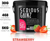 , SERIOUS GAINZ - Whey Protein Powder - Weight Gain, Mass Gainer - 30g Protein Powders (Strawberry, 5kg)