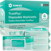 Trustplus Wet Wipes for Adult, Extra Thick 20 x 30 cm Body Cleaning Wipes with Aloe for Incontinence & Cleansing, Unscented, 200 Count (4 Packs of 50)