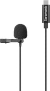 Lavalier Microphone with USB-C for Mobile Devices and Computers with 6.6-foot (2m) Cable &Right-Angle USB-C Adapter (LavMicro U3A)