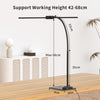 LED Desk Lamp for Office, Double Head Desk Lamp with Base, Dimmable Architect Desk Light, Eye Caring Monitor Light Bar with Timer, Task Lamp for Work Study Read Home Office Lighting