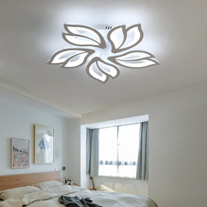 LED Ceiling Light, Elegant Flower Design LED Chandelier 65W 7200LM, Ceiling Lighting Fixture for Living Room, Bedroom, Kitchen, Dining Room, Cool White 6500K