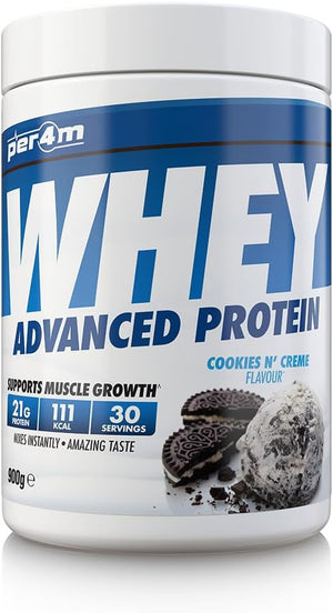 Protein Whey Powder | 30 Servings of High Protein Shake with Amino Acids | for Optimal Nutrition When Training | Low Sugar Gym Supplements (Cookies & Cream, 900g)