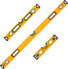 Spirit Level Set 3 Piece PRO, Magnetic, 3 Vial High Accuracy, Front View Vial, Aluminium Shockproof Tool, 1200mm & 600mm, 250mm