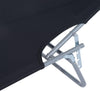 Outdoor Foldable Sun Lounger, 4 Level Adjustable Backrest Reclining Sun Lounger Chair with Angle Adjust Sun Shade Awning for Beach, Garden, Patio, Black