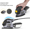 Detail Mouse Sander 220W - Compact Sander Machine for Wood, 13,000 RPM Sanders with Dust Collection, 12PCS Standard Sandpapers, 4 Finger Attachment and Sanding Pad Included, MS01