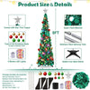 Christmas Tree, 5ft Collapsible Pop up Christmas Tinsel Tree with Stand Tinsel Coastal for Holiday Xmas Decorations,Home Display, Office Decor