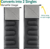 Trail Double Sleeping Bag For Adults, Envelope 2 Season Summer Spring Autumn 250gsm, Outdoor Camping, Lightweight Carry Bag, Storage Pockets, 200cm x 150cm