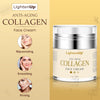 LightenUp Collagen Cream for Face - 1 fl oz / 30 ml - Antiaging, Fine Lines and Neck, Moisturizing and Hydrating Creams, Age Spots, with Hyaluronic Acid, for Women and Men, Made in USA