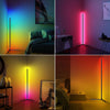 Corner Floor Lamp, 165cm Smart RGB LED Floor Lamp with App Remote Control, Music Sync, DIY Mode, Timer, 16 Million Colour Changing Standing Lamp, Dimmable Modern Mood Lighting for Living Room, Bedroom