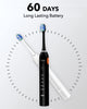 Electric Toothbrush for Adults, Rechargeable Sonic Electronic Toothbrush with 6 Brush Heads and Travel Case, 5 Modes 2 Mins Smart Timer, 48000VPM 10X Powerful