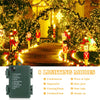 40M Battery Operated Christmas Lights with Timer 300LED Outdoor Waterproof Fairy String Lights 8 Modes String Lights for Xmas Party Christmas Tree Garden Gazebo Wedding Decoration, Warm White