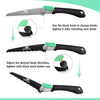 Pruning Saw, Folding Hand Saw with Secure Lock, 3 Blades Made of Cr-V and 65Mn, for Wood, Bone, PVC, Tree Pruning, Camping, Hunting, Non-Ferrous Metal, Solid TPR Soft Grip and Portable Pouch