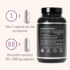 Alpha GPC 600MG in One Capsule | 60 Capsules = 60 True Servings | >99% Pure α-GPC | Lab Tested | Choline Supplement | Nootropic for Brain Support, Focus, Memory, Mood & Energy | 100% Natural & Non-GMO