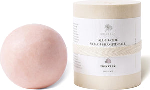 All-In-One Pink Clay Shampoo Bar for All Hair Types & All Skin Types - Cruelty-Free, Vegan, All Natural Ingredients Handmade with Plastic Free, Eco-Friendly & Zero Waste