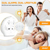 Alarm Clock Wake Up Light with Sunrise/Sunset Simulation Dual Alarms and Snooze Function, 7 Colors Atmosphere Lamp, 7 Natural Sounds and FM Radio, Built-in Phone Charging Port [Energy Class G]