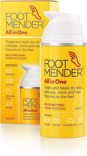 All in One | Treats and Heals Dry Feet, Hard Skin (calluses), Corns and Cracked Heels (Heel fissures) | Significant Effect After First Treatment | 100ml