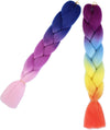 2 Pcs Braiding Hair Fashion Synthetic Braid Hair Extensions for Women Braiding （colour） purple