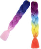 2 Pcs Braiding Hair Fashion Synthetic Braid Hair Extensions for Women Braiding （colour） purple