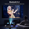 Mini Projector,  Projector WiFi6 and BT5.2, Portable Projektor 4K Support with Android 11.0, 180° Rotatable, Auto Keystone, 130″ Display and 50% Zoom,Outdoor Projector 2024 Upgrade, Steelgrey