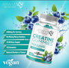 Creatine Monohydrate Gummies, 5000mg, 40-60 Days' Supply, 120 Gummies, Vegan, Blueberry Flavour Muscle Building Supplement