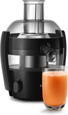 Philips Viva Collection Compact Juicer, 1.5 Litre, 500 Watt, Quick Clean Technology, Drip Stop, Dishwasher Safe Parts, See-through Pulp Container, Direct Serve, Black (HR1832/01)