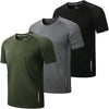 1/3 Pack Gym Shirts Men Dry Fit Short Sleeve Sport T-Shirts Breathable Moisture Wicking Athletic Running Tops Mens Workout Shirts