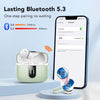 Ear Buds Wireless Earbuds, 50Hrs Playtime Bluetooth Earphones, Bluetooth Headphones 5.3, In Ear with 4 ENC Call Noise Cancelling Mics, Bass Boost 85%, Mini Earbuds IPX7 Waterproof, USB-C(Green)