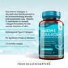 Marine Collagen 1000mg Enhanced with Hyaluronic Acid 100mg - 90 Super Strength Capsules - Hydrolysed Collagen Supplements - Vitamin C, Vitamin E, Vitamin B2, Zinc, Copper - Made in The UK by