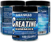 Creatine Gummies 5000mg 150 Gummies Creatine Monohydrate Gummies - Berry Flavoured Creatine - Pre Workout Gym Supplement for Men & Women - Vegan Chews Chewable Max recommneded Strength (2Bottle)