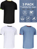 3 Pack Men T Shirts Running T Shirts for Men Gym Men's T Shirts Sport Tops for Men Dry-Fit Athletic T Shirts Breathable Activewear Shirts Work Shirt Muscle Fit Shirts Multipack