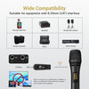 Wireless Microphone, UHF Cordless Handheld Dynamic Karaoke Singing Microfono Mic set with Rechargeable Receiver for Karaoke Machine, Wedding, DJ, Party, Speech, Church, Class Use TW310 Black