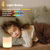 LED Night Light Touch Lamp Bedside Table Lamp for Kids Bedroom Rechargeable Dimmable Warm White Light + RGB Color Changing