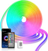 5M Neon LED Rope Lights, Waterproof LED Lights for Bedroom Flexible LED Light Strip with Remote and APP Control, RGB Lighting Strip for Indoors Outdoors Bedroom Room Home Decor