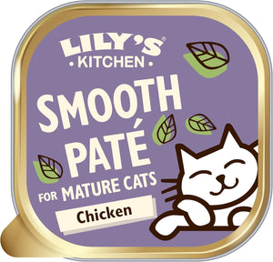 Lily’s Kitchen Mature Wet Cat Food Tray Chicken Paté Grain-free Recipe (19 x 85g)