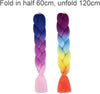 2 Pcs Braiding Hair Fashion Synthetic Braid Hair Extensions for Women Braiding （colour） purple