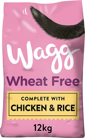 Wheat Free Complete Dry Adult Dog Food Chicken & Rice 12kg - For Sensitive Stomachs