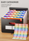 Expanding File Folders, A4 Accordion Document Organiser Folder Portable Rainbow File Organiser Filing Boxes High Capacity Storage Bag for School/Home/Office