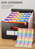 Expanding File Folders, A4 Accordion Document Organiser Folder Portable Rainbow File Organiser Filing Boxes High Capacity Storage Bag for School/Home/Office