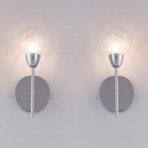 Pack of 2 BOLLA Wall Lights, Polished Chrome, Wall Lamp with On/Off Switch, G9 Bulb Cap, Wall Sconce Lighting Ideal for Living Room, Kitchen, Bedroom, Hallway, Hotel(Bulb NOT Included)