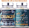 Marine Collagen Type 1&3 1000mg, Hyaluronic Acid 200mg/serving; Vitamin C, Zinc, Copper for Immune System; E, B2, Iodine. Hydrolyzed Peptides Supplement. Skin, Hair, Nails & Bones Support. 1 Bottle.