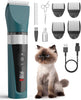 Cat Clippers for Matted Fur, 5-Speed Quiet Cordless Cat&Dog Grooming Clippers for Long Hair,IPX6 Waterproof Dog Clippers Trimmer Shaver for Dogs Cats Animals