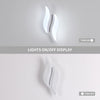 Modern LED Wall Light Indoor, 20W White LED Wall Lamp, 6500K Cool Light, Acrylic Leaf Shaped Sconce Wall Light for Bedroom, Hallway, Stair, Living Room, Corridor