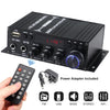 Bluetooth Amplifier, 800W HIFI Power Audio Stereo Amplifier, 2 Channels Bass and Treble Control with Remote 2 MIC Input, Wireless AUX/FM/USB Input Apm for Car, Home, PC, TV, Phone